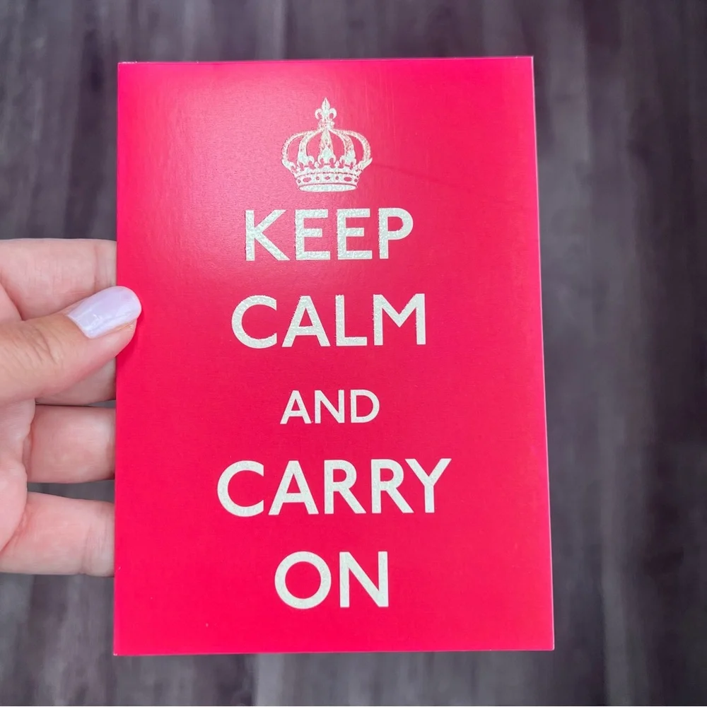 Keep Calm and Carry On Card Set 7 Blank Cards 8 Envelopes Matching Box